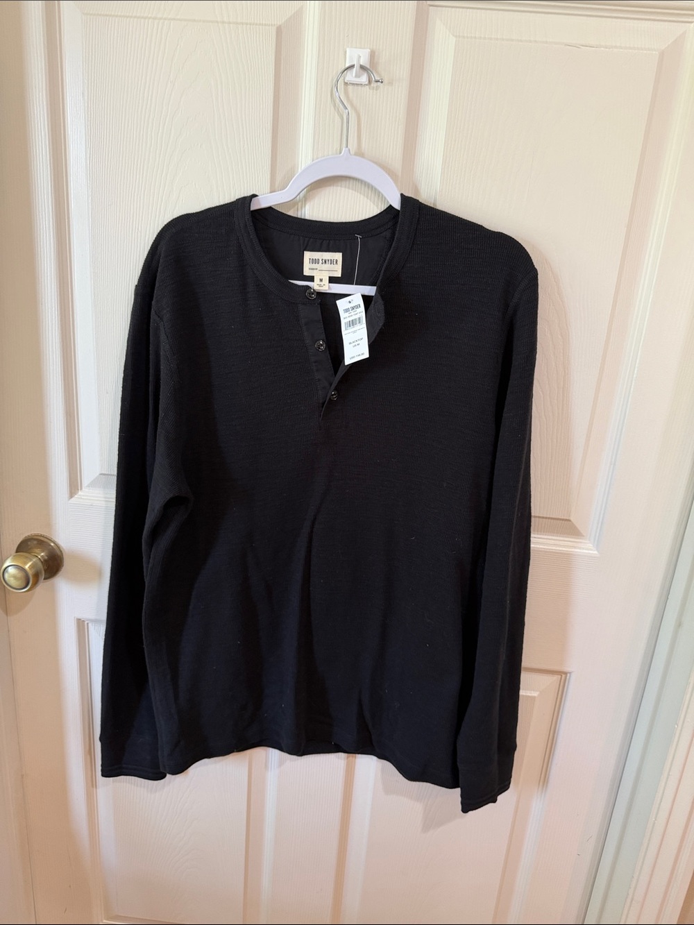 Todd Snyder Blacktop Lightweight Mini Waffle Henley Sz M.  NWT